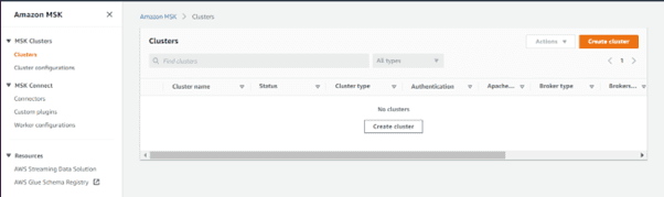 Cluster creation in AWS account