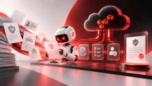 Insurance policy documents moving through AI intake, verification and human approval on AWS.